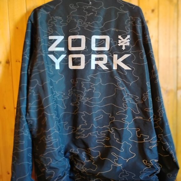 Men's Black Vintage XL Reflective Zoo York Light Jacket Windbreaker - Picture 5 of 5